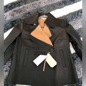 Massing Dutti CROPPED NAPPA LEATHER TRENCH COAT limited edition